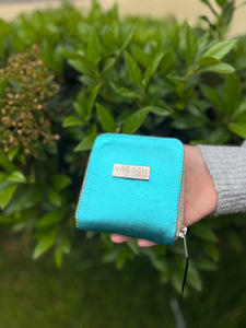 Billetera Eva celeste eléctrico