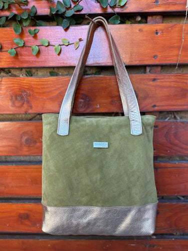 Cartera Alma verde oro