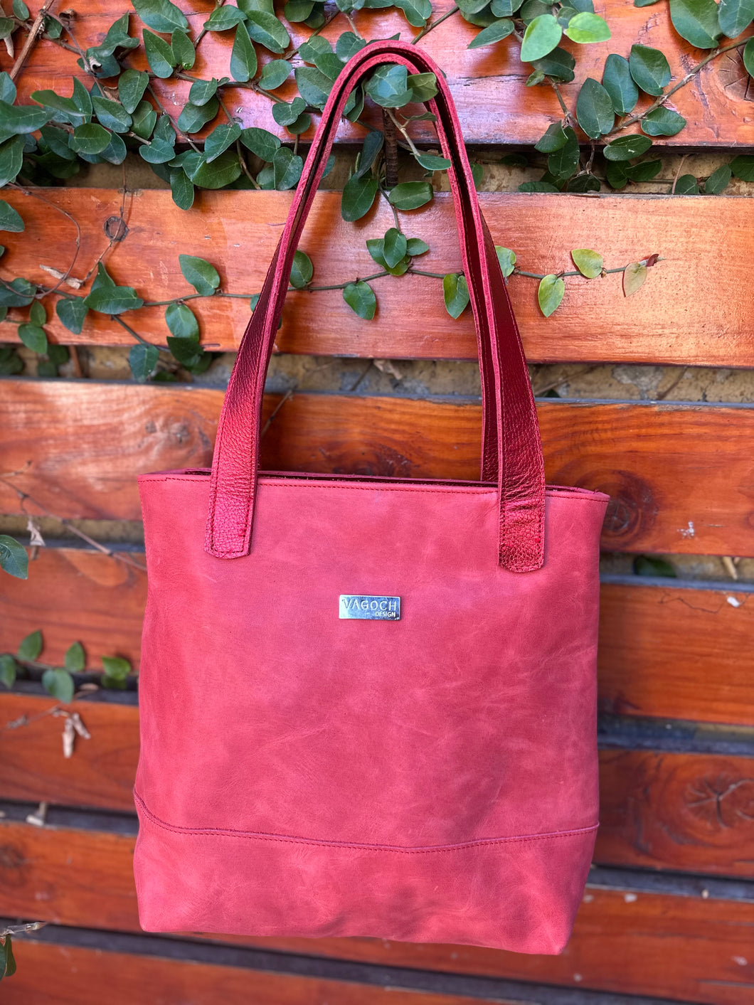 Cartera Alma roja lisa