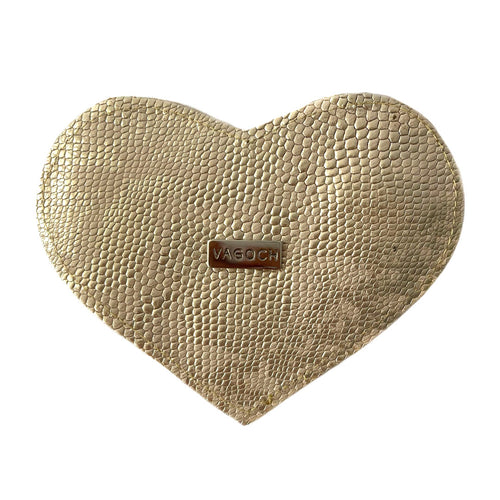 Monedero corazón dorado
