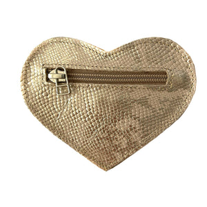 Monedero corazón dorado