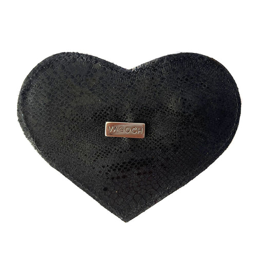 Monedero corazón folia negro